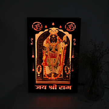 Shri Ram Lalla HD Photo Frame | Ayodhya Mandir Ram Lalla LED Idol (20x30cm)