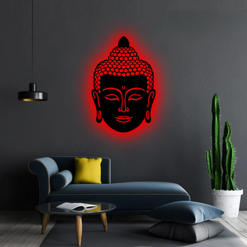 Wooden LED Logo - Buddha