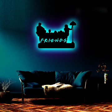 Wooden LED Logo - Friends