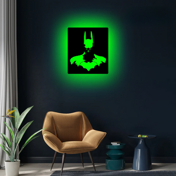 Wooden LED Logo - Superhero Batman