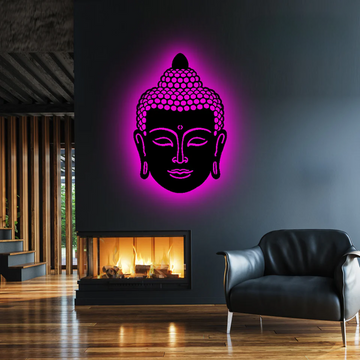 Wooden LED Logo - Buddha