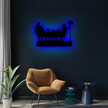 Wooden LED Logo - Friends