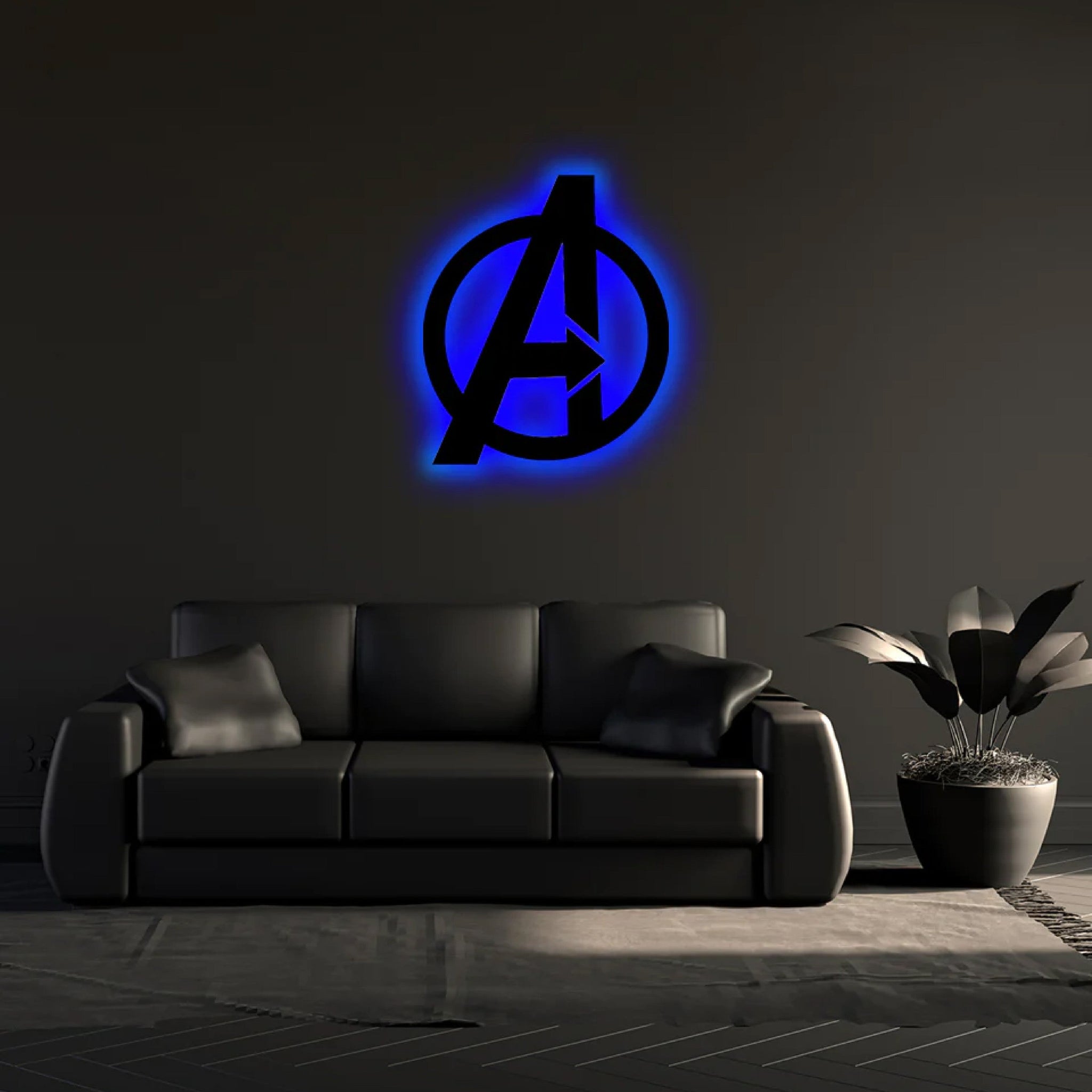 Wooden LED Logo Backlight -AVENGERS