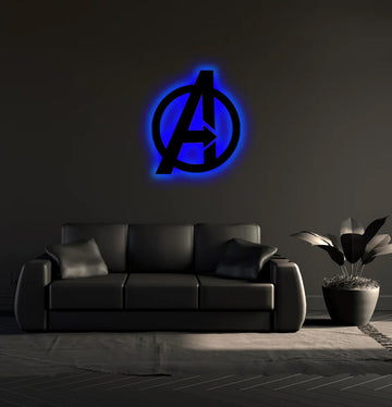 Wooden LED Logo Backlight -AVENGERS