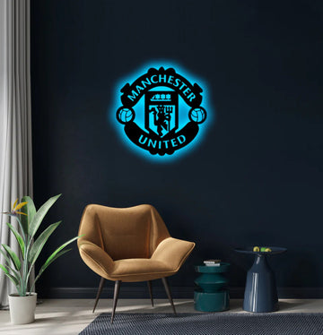 Wooden LED LOGO - MU F.C