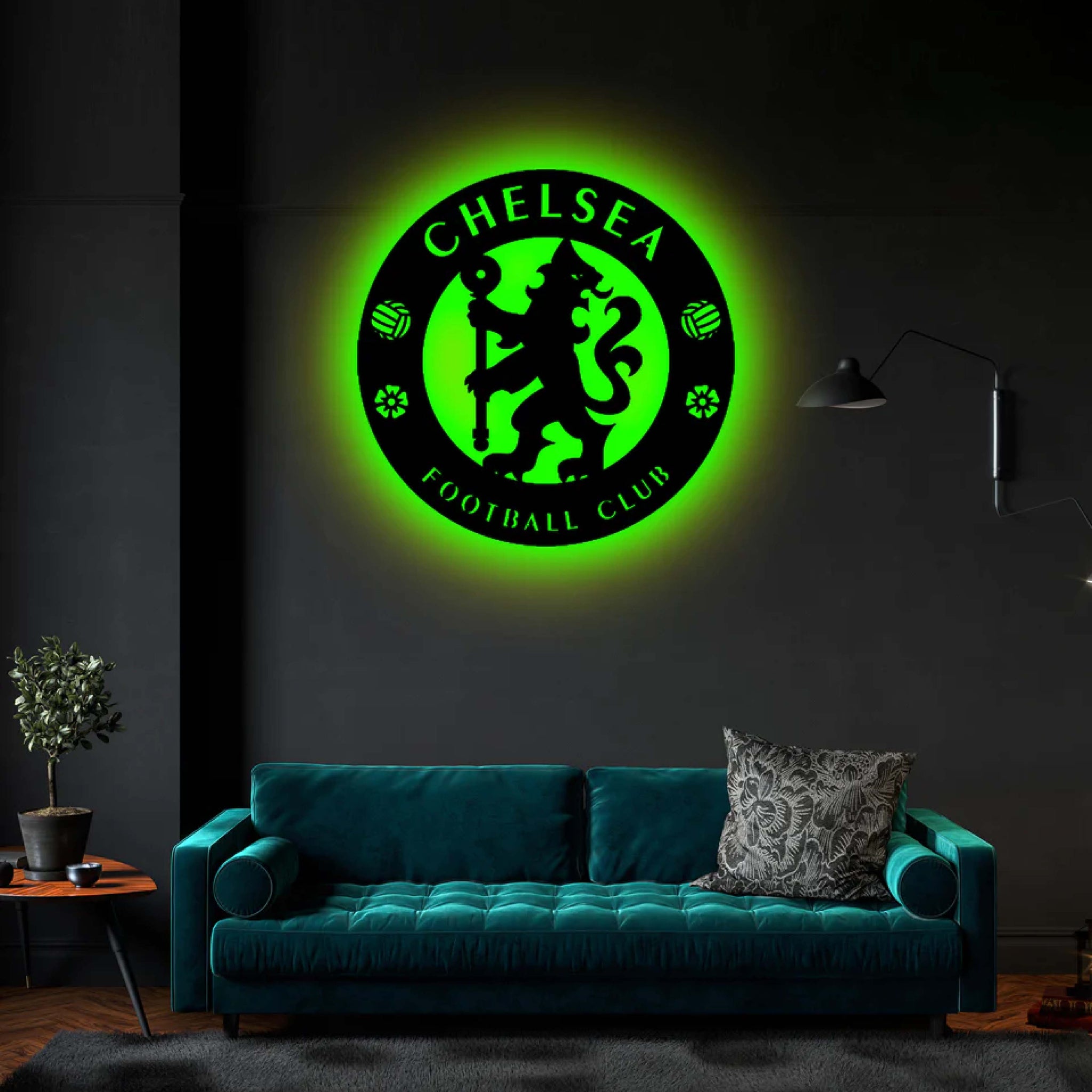 Wooden Chelsea FC LED Logo Luminous For Football Fan's