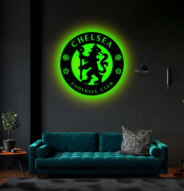 Wooden Chelsea FC LED Logo Luminous For Football Fan's