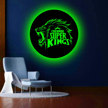 IPL Wooden LED Logo - CSK