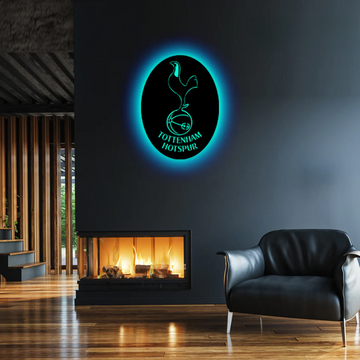 Wooden Tottenham Hotspur FC LED Logo Luminous For Football Fan's