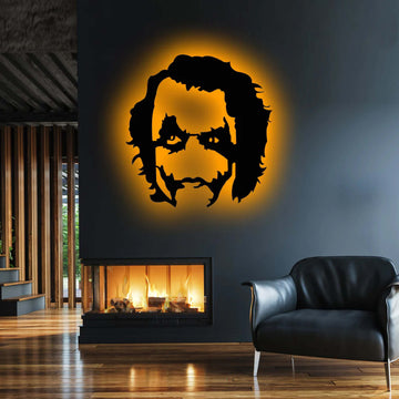 Wooden LED Logo - The Joker