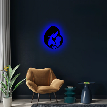 Wooden LED Logo Mother Love