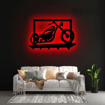 Wooden LED Logo Harley Davidson Bike