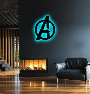 Wooden LED Logo Backlight -AVENGERS