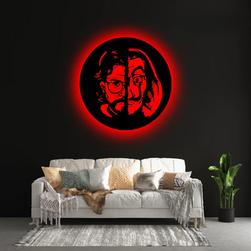 Wooden LED Logo - Money Heist