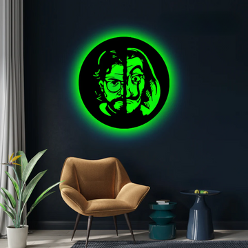 Wooden LED Logo - Money Heist